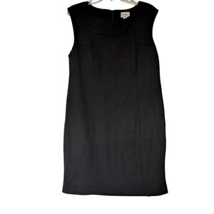 Women's solid Chico's sheath lined sleeveless Black so Slimming Dress‎ Size 2